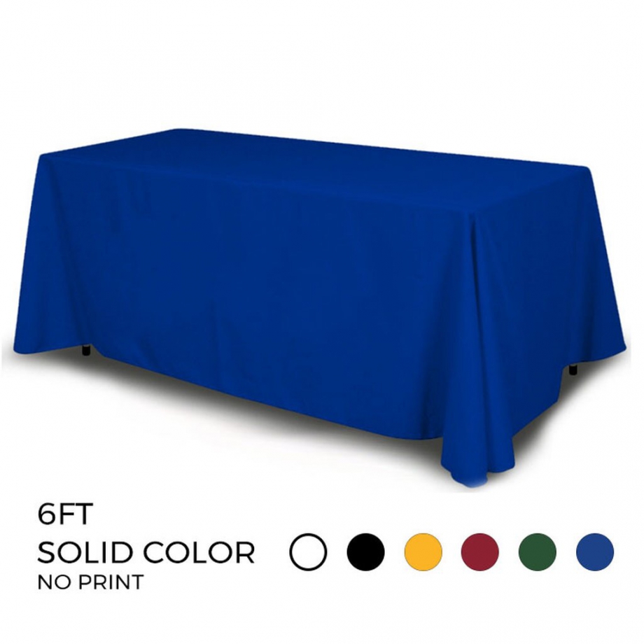 DisplayRabbit - Table Throw 6ft – 4 Sided (Solid Color)